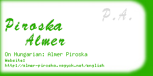 piroska almer business card